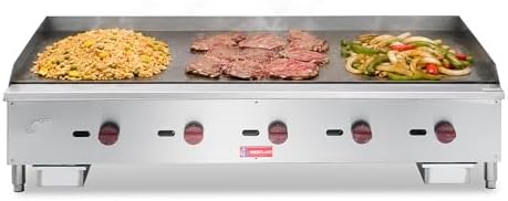 WESTLAKE 60"W Commercial Gas Griddle Countertop by WESTLAKE