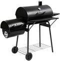 Outvita Charcoal Grill with Offset Smoker, Barrel Barbecue Smoker, Black by Outvita