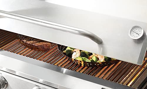 12" Non-Stick Grilling Skillet with Removable Handle - Large Grill Pan & Deep Fryer Strainer Basket for Seafood & Vegetables - Indoor & Outdoor BBQ Grill & Restaurant Use by Mr. Bar-B-Q 06750X - Image 5