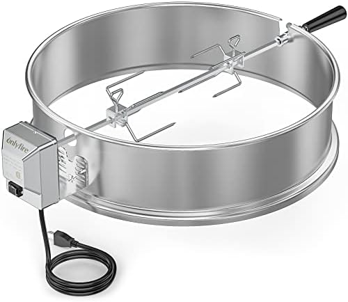 onlyfire Stainless Steel Weber Kettle Rotisserie Ring Kit Barbecue Tool Kit by onlyfire