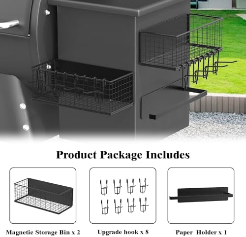 2-Pack Magnetic Storage Bins with Paper Towel Holder for Traeger - Image 4