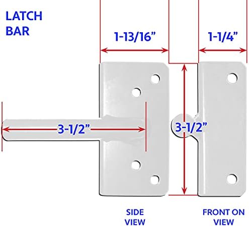 Jake Sales - Stainless Steel Gate Latch White (for Vinyl, Wood, PVC etc Fencing) Fence Gate Latch w/Mount Hardware - CASE Qty 12 - Image 3