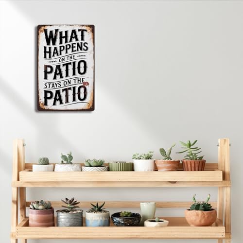 BEASTZHENG Metal Tin Sign Porch Rules Sign Outdoor Tin Plaque Porch Signs Wall Art Porch Rule Wall Decor Relax Rustic Vintage Tin Iron Hanging Gift for Farmhouse Porch Patio Door Decoration - Image 6