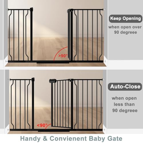 Fairy Baby 53-57.5 Inch Wide Extra Wide Baby Gate Indoor for Stairs Doorway - Image 4