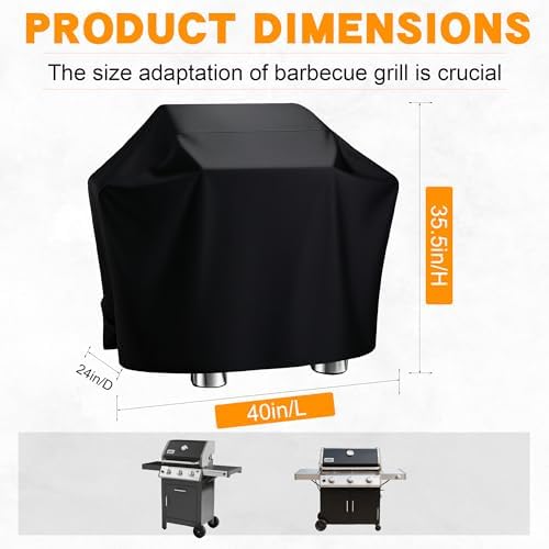 40 Inch Grill Cover for Outdoor Grill, Waterproof BBQ Cover - Image 2