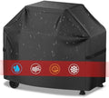 Grill Cover, 58 inch BBQ Gas Grill Cover for Outdoor Grill, Waterproof, Anti-UV, Rip-Proof, Fade Resistant Material, Barbecue Cover with Hook-and-Loop Straps & Adjustable Hem Drawstring, Black by VIBOOS