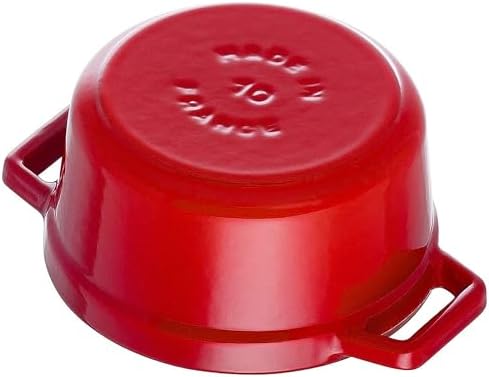 Staub Cast Iron 0.25-qt Mini Round Cocotte - Cherry, Made in France - Image 5