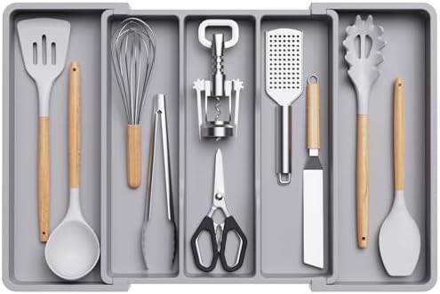 Lifewit Utensil Organizer for Kitchen Drawers, Expandable Utensil Tray by Lifewit