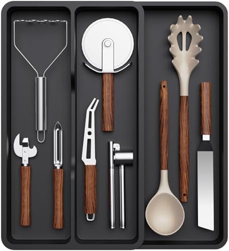 Lifewit Utensil Organizer for Kitchen Drawer, Expandable Cooking Tray by Lifewit
