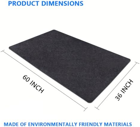 Gas Grill Mat，36" x 60" Premium BBQ Mat—Protects Decks and Patios from Grease Splashes,Soft Absorbent Material-Contains Grill Splatter，Anti-Slip and Waterproof Backing，Washable - Image 5