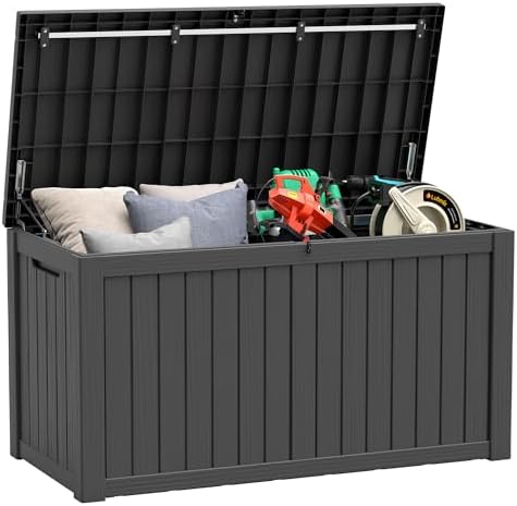 KAMABOKO Outdoor Storage Box, 180 Gallon Deck Box Outdoor Waterproof by KAMABOKO