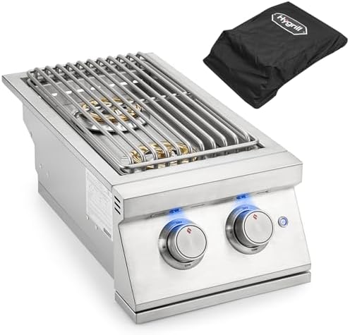Hygrill 24,000BTU Liquid Propane Double Side Burner, Built In Burners by Stanbroil