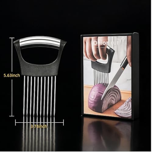 2025 Upgraded Onion Slice, New Stainless Steel Onion Chopper for Slicing, Chopper Slice Assistant Tool, Cutter for Slicing of Meat, Onion, Potato, Tomato Kitchen Gadgets (2) - Image 7
