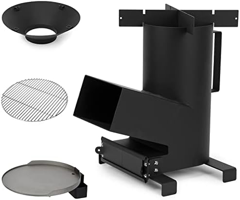 ONLYFIRE GRILLS 3-in-1 Rocket Stove with Griddle, Grate & Pot Rack, GS302 by ONLYFIREGRILLS