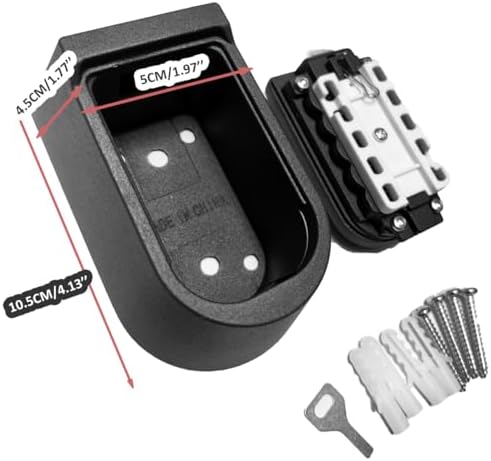 Key Lock Box for Outside Wall Mount, Waterproof Spare Key Storage Box, 10-digits Combination Lockbox Push Button Key Keeper Box for Home Indoor & Outdoor Realtors Landlord Property Management - Image 2