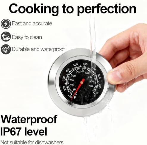 Grill Thermometer 3 Inch Large Dial 100-1000F Dual Scale - Image 3