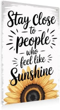 BEASTZHENG Metal Tin Sign Sunflower Gifts for Women Decor Kitchen Office Home Tin Sign Birthday Thank You Friendship Gifts Farmhouse Desk Sunflower Decorations for Home Wall by BEASTZHENG