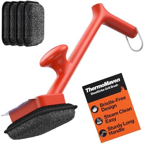 ThermoMaven Bristle-Free Grill Brush with Scraper and 5 Replacement Heads by ThermoMaven