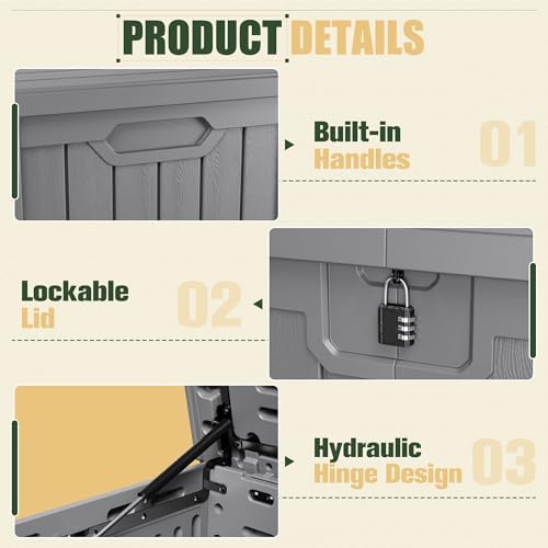 JUMMICO HDPE 250 Gallon Deck Box Double-Wall with Divider - Image 2
