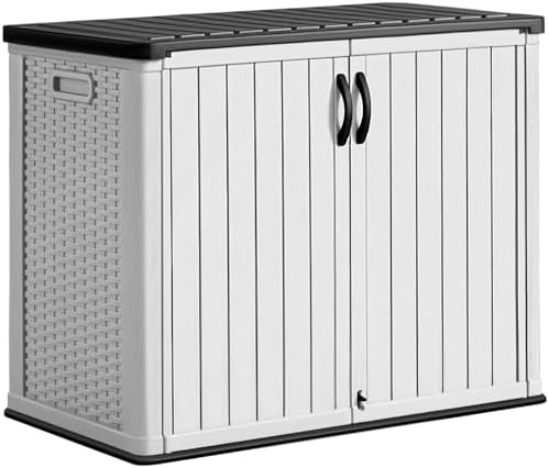 Greesum 26 CUFT Outdoor Storage Cabinet with 2 Lockable Doors, White by BuynowfromGreesum