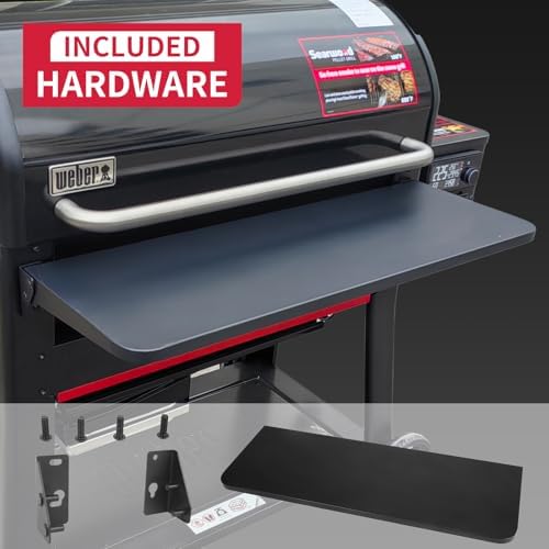 Utheer Folding Front Shelf for Weber Searwood XL 600, BBQ Prep Table - Image 7