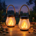 Solar Lanterns Outdoor Waterproof 2-Pack, Flickering Flame Effect by Unknown
