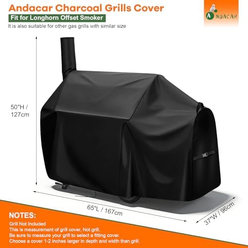 Charcoal Grills Cover 65" for Oklahoma Joe's Longhorn Offset Smoker - Image 2