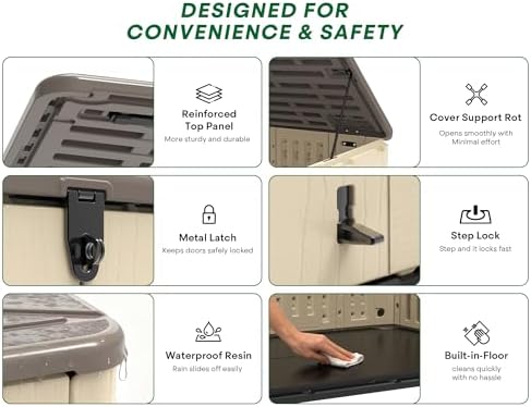 Outdoor Storage Cabinet Waterproof 31 Cu.Ft with Lockable Doors - Image 4