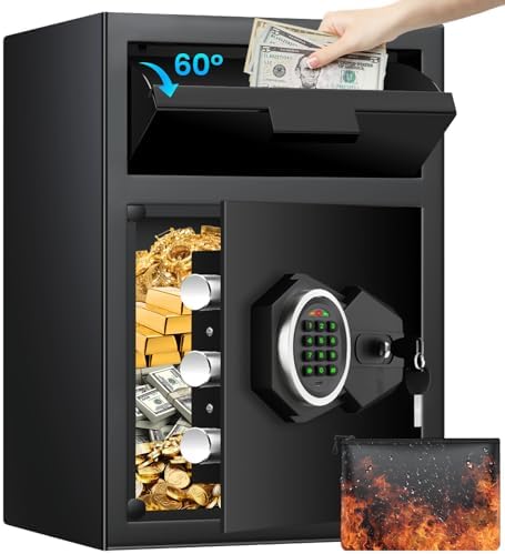 2.6 Cub Drop Safe for Business, Anti-theft Quick Place Safe with Drop Slot by Sanfnz