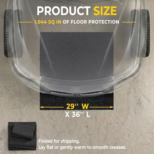 Heavy Duty Oil Spill Mat, Oil Mat, Garage Floor Mats for Under Car, 29"x36" - Image 2