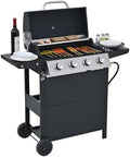 Endark 4-burner | 34,000 BTU all-purpose cast iron bbq grill | Perfect for outdoor cooking, garden, poolside, tailgating and hiking | great for roasting, searing, kebabs by ENDARK