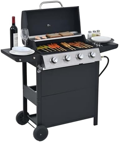 Endark 4-burner | 34,000 BTU all-purpose cast iron bbq grill | Perfect for outdoor cooking, garden, poolside, tailgating and hiking | great for roasting, searing, kebabs by ENDARK