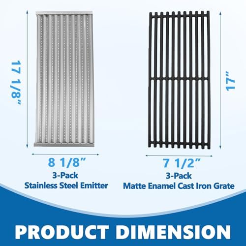 Emitter Plate & Grill Grate 463242516 for Charbroil Commercial Infrared 3 Burner Grills 463242515 466242515 463243016 463367016 466242516 463342620 463346017, Charbroil G474-0017-W1 G466-2400-W1 Parts - Image 2