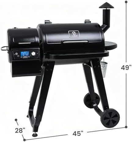 Z GRILLS 2026 Wood Pellet Grill & Smoker with PID V3.0 Controller, 459 Sq in Cook Area, Meat Probe, Foldable Shelf&Side Shelf, 8 in 1 BBQ Grill Outdoor Auto Temperature Control, Black, 450A - Image 7