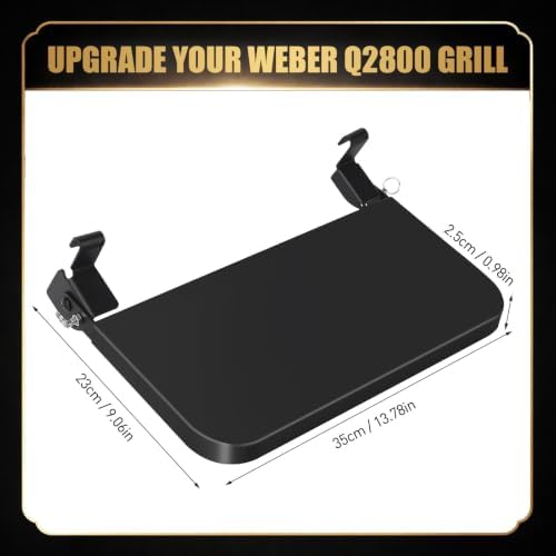 QuliMetal Folding Front Shelf for Weber Q2800N Q1200 Q1000 Q2000 Q2200 - Image 2