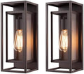 mirrea 14" Modern Outdoor Porch Wall Light, Oil Rubbed Bronze, 2 Pack by mirrea