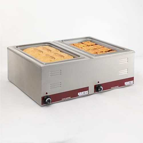 Kratos Commercial Electric Countertop Dual Well Food Warmer, Portable Steam Table Food Warmer, Holds Two 12" x 20" Food Pans, NSF Certified - Image 6