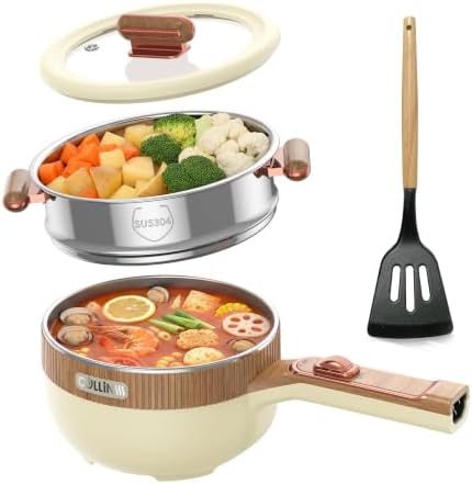 Electric Hot Pot 1.5L Mini Portable Electric Pot Dual Power by CULLINSSS