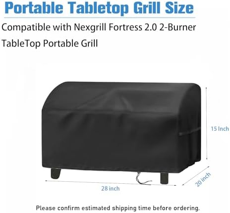 Grill Cover for Nexgrill Fortress 2-Burner Tabletop Grill - Image 2
