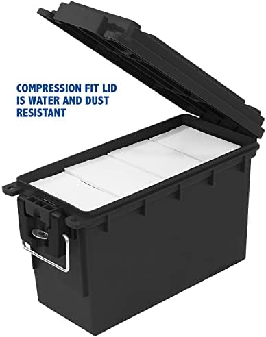 Sheffield Ammo Storage Box, .30 Cal Stackable | Water and Dust Resistant | Lockable | Made in USA | Pack of 6 - Image 5