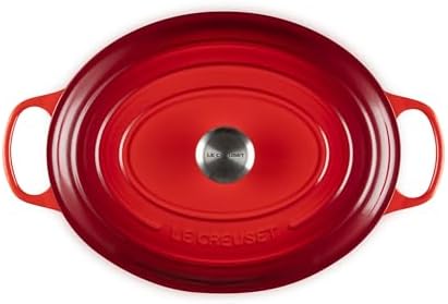 Le Creuset Enameled Cast Iron Signature Oval Dutch Oven, 9.5 qt., Cerise - Image 2
