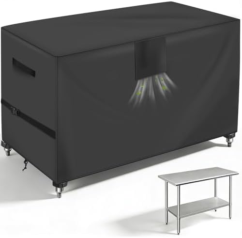 Outdoor Prep Table Cover 48 x 30 x 35in, Compatible with Grill Cart by TOHONFOO