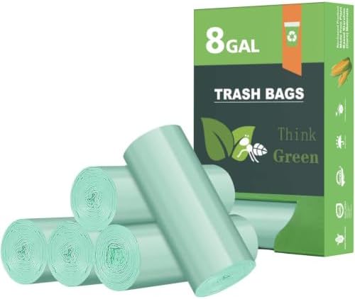 AYOTEE 8 Gallon Trash Bags, 80 Count,30 Liter Plant-based, Medium Size by AYOTEE