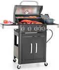 Captiva Designs 4 Burner Propane Gas BBQ Grill with Side Burner, 46,700 BTU by CaptivaDesigns