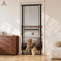 Extra Tall Cat Gate 30"-40.9" Adjustable for Doorway w/Cat Door by SunnyFurn