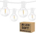Bosceos Outdoor G40 LED Globe String Lights Waterproof 50FT, White Wire by BestChoiceforYourLife
