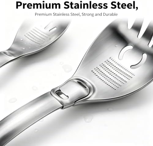 5-in-1 Stainless Steel Cooking Spoon, Multifunctional Stainless Steel Spoon, Kitchen Cooking Tools for Potato Garlic Masher, Egg Separator and Bottle Opener(A+B) - Image 6