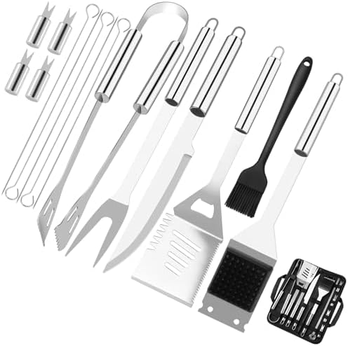 Grilling Accessories, BBQ Accessories, 15Pcs Grill Set, Grill Tools by penobon