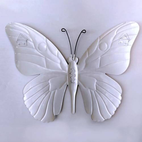 4 Pack Outdoor Butterfly Wall Decor - 9.6 inches Metal Butterfly Wall Art Decorartion for Yard Fence Garden Patio Balcony - Image 5