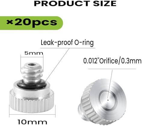 20 Pcs Misting Nozzles,0.012 Orifice (0.3 mm) Mister Nozzles - Image 2